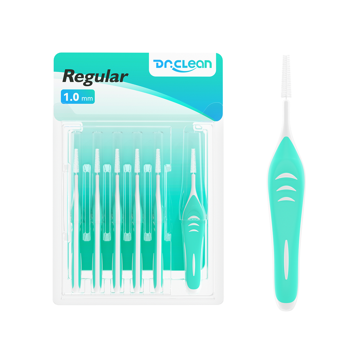 DR.CLEAN Professional Interdental Brushes - Green (1.1mm) for Medium Gaps