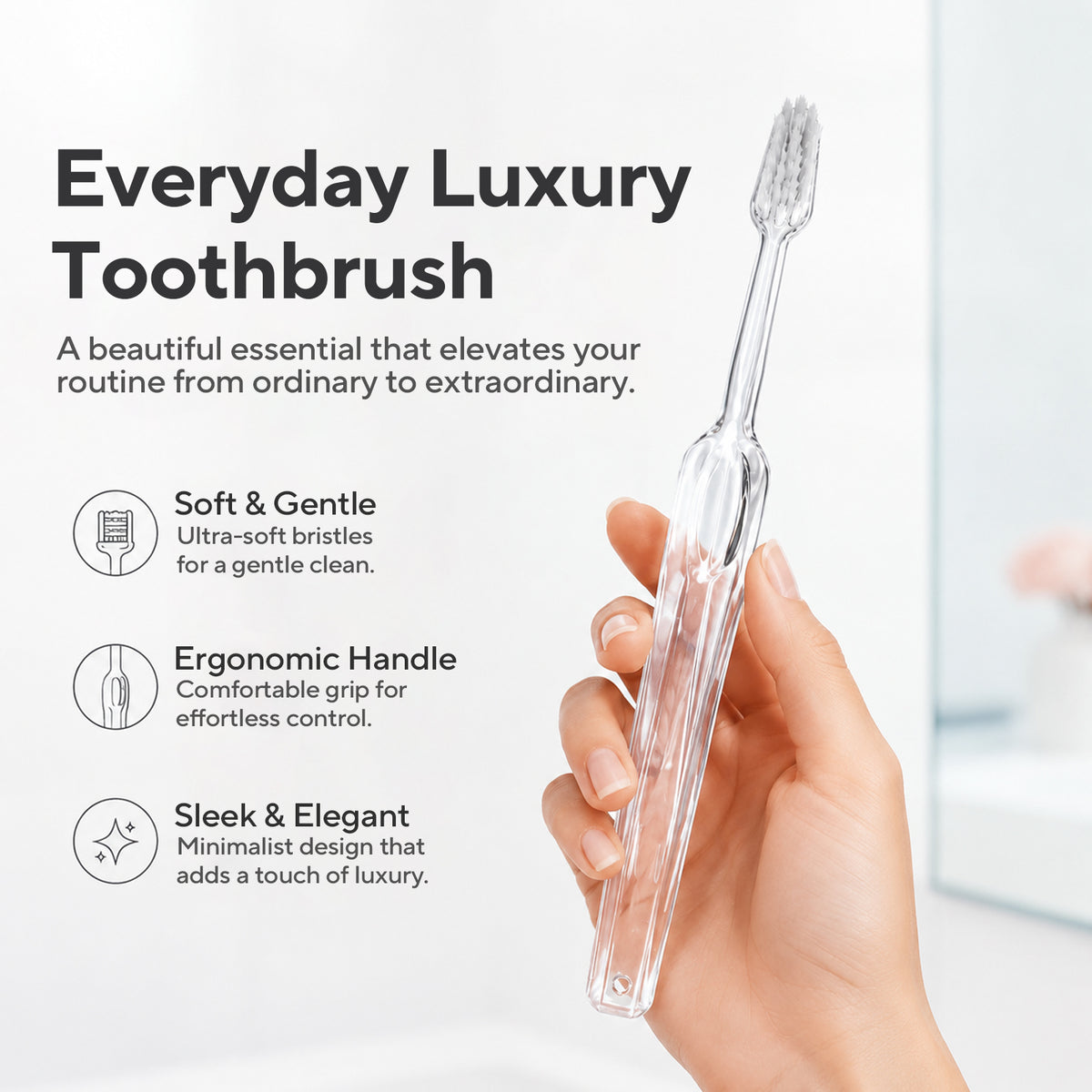 DR.CLEAN™ Extra Soft Toothbrush - 0.18mm Gentle Deep Clean for Sensitive Teeth & Gums