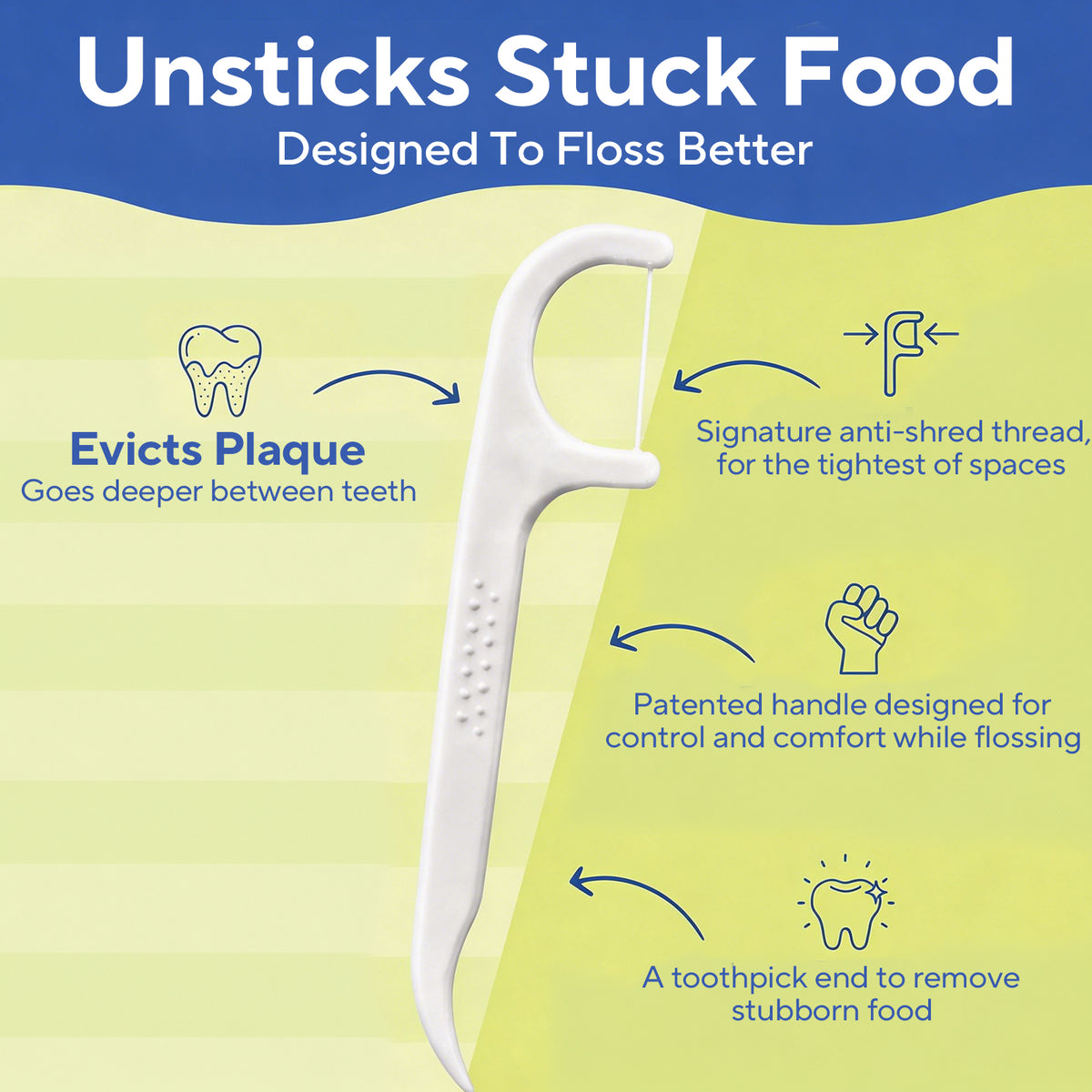DR.CLEAN™ Break-Resistant Mint Floss Picks - 200 Count Value Pack (4 Portable Cases of 50)