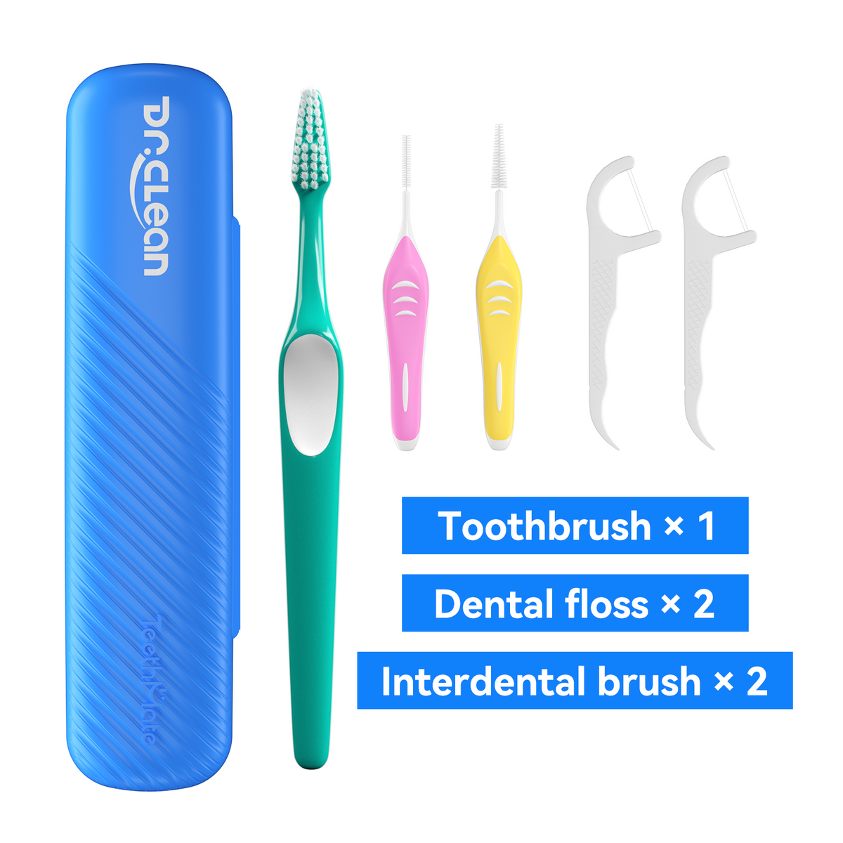 DR.CLEAN™ All-in-One Portable Oral Care Kit (5-Piece Travel Set)