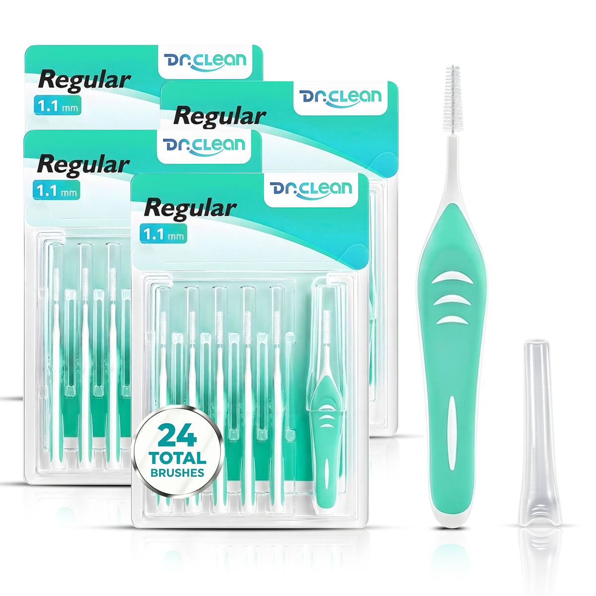 DR.CLEAN Professional Interdental Brushes - Green (1.1mm) for Medium Gaps