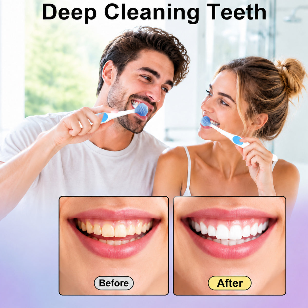 DR.CLEAN Adult 3-Sided Ultra Soft Toothbrush (360° Deep Cleaning)