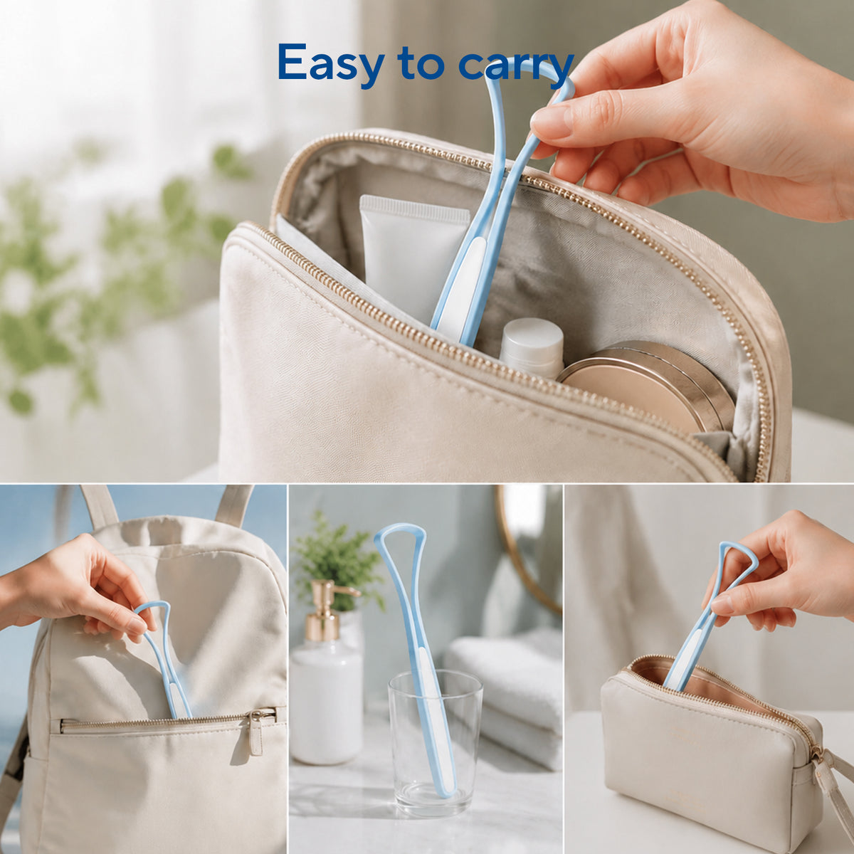 DR.CLEAN Sturdy Tongue Scraper Cleaner - Smooth Non-Scratch Tongue Cleaner for Fresh Breath