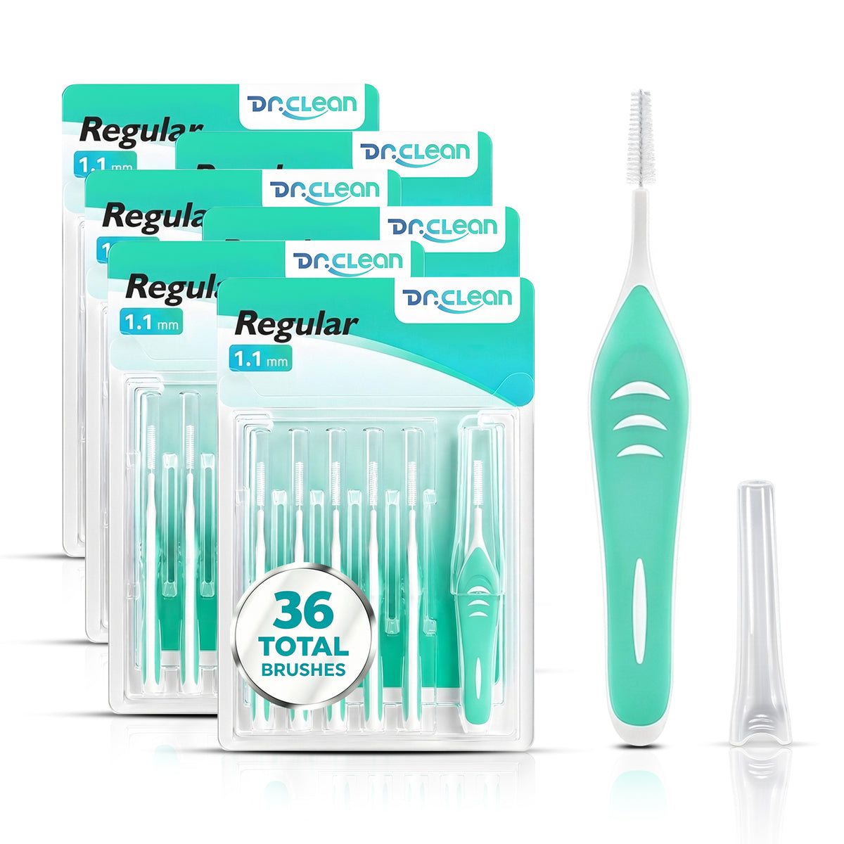 DR.CLEAN Professional Interdental Brushes - Green (1.1mm) for Medium Gaps